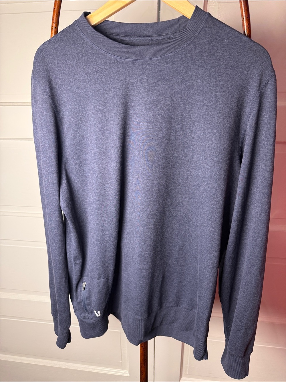Vuori Ponto Performance Crew DreamKnit Sweatshirt Mens XL Heather Blue